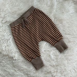 Kate Quinn Ribbed Striped Pull On Elastic Waist Pants